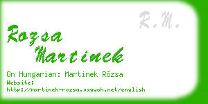 rozsa martinek business card