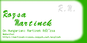 rozsa martinek business card